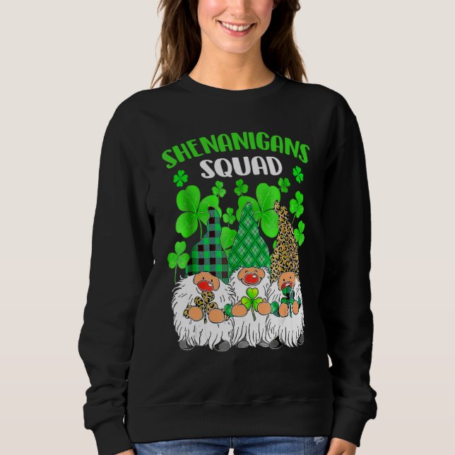 Shenanigans Squad St Patricks Day Gnomes Green Pro T Shirt (Framsida)
