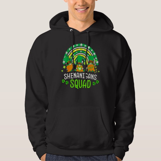 Shenanigans Squad St patricks day Gnomes Grönt Pro Hoodie (Framsida)