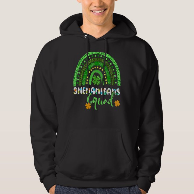 Shenanigans Squad St patricks day Gnomes Grönt Pro Hoodie (Framsida)