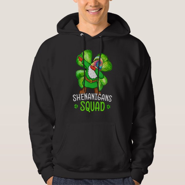Shenanigans Squad St patricks day Gnomes Grönt Pro Hoodie (Framsida)