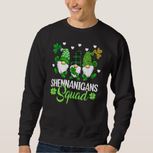 Shenanigans Squad St patricks day Gnomes Grönt Pro Lång Ärmad Tröja