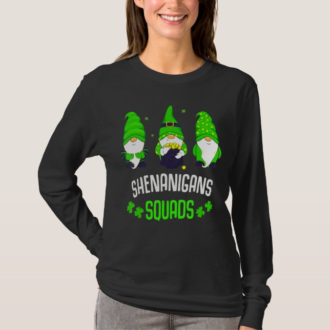 Shenanigans Squad St patricks day Gnomes Grönt Pro T Shirt (Framsida)