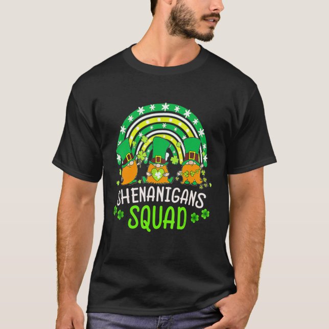 Shenanigans Squad St patricks day Gnomes Grönt Pro T Shirt (Framsida)
