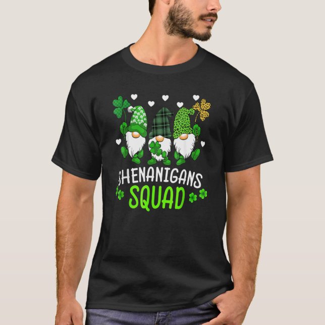 Shenanigans Squad St patricks day Gnomes Grönt Pro T Shirt (Framsida)