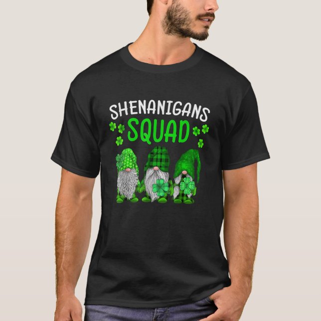 Shenanigans Squad St patricks day Gnomes Grönt Pro T Shirt (Framsida)