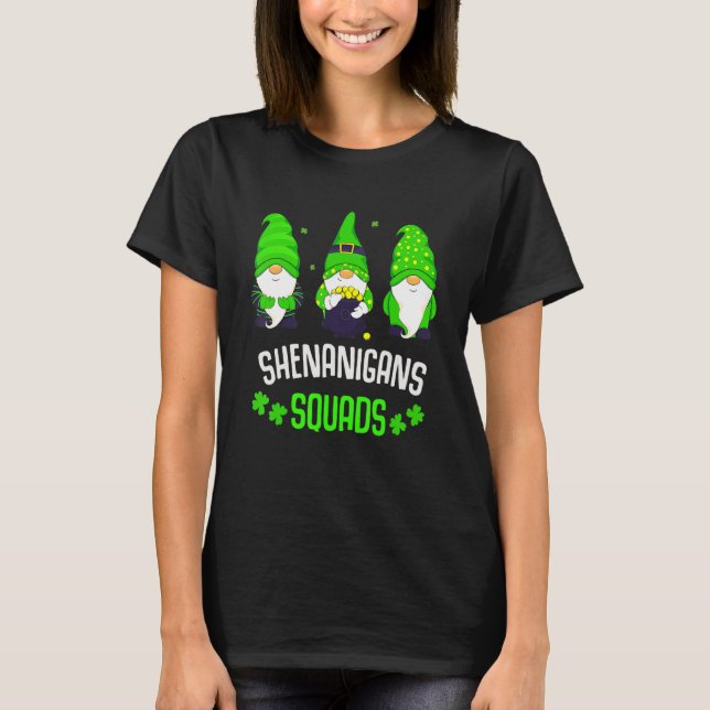 Shenanigans Squad St patricks day Gnomes Grönt Pro T Shirt (Framsida)