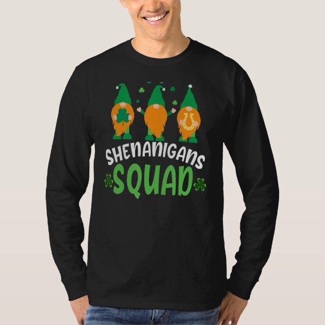 Shenanigans Squad St patricks day Gnomes Grönt Pro T Shirt (Framsida)