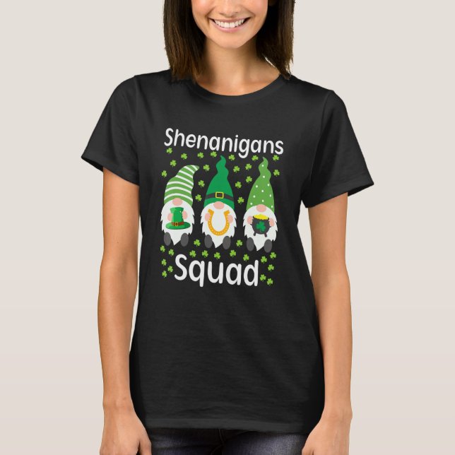 Shenanigans Squad St patricks day Gnomes Grönt Pro T Shirt (Framsida)