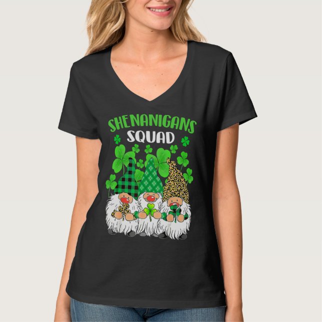 Shenanigans Squad St patricks day Gnomes Grönt Pro T Shirt (Framsida)