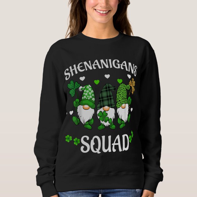 Shenanigans Squad St patricks day Gnomes Grönt Pro T Shirt (Framsida)