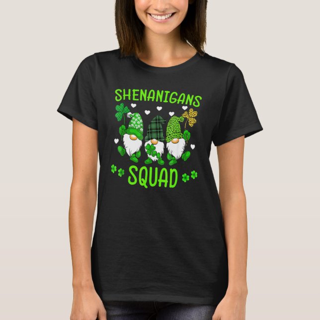 Shenanigans Squad St patricks day Gnomes Grönt Pro T Shirt (Framsida)