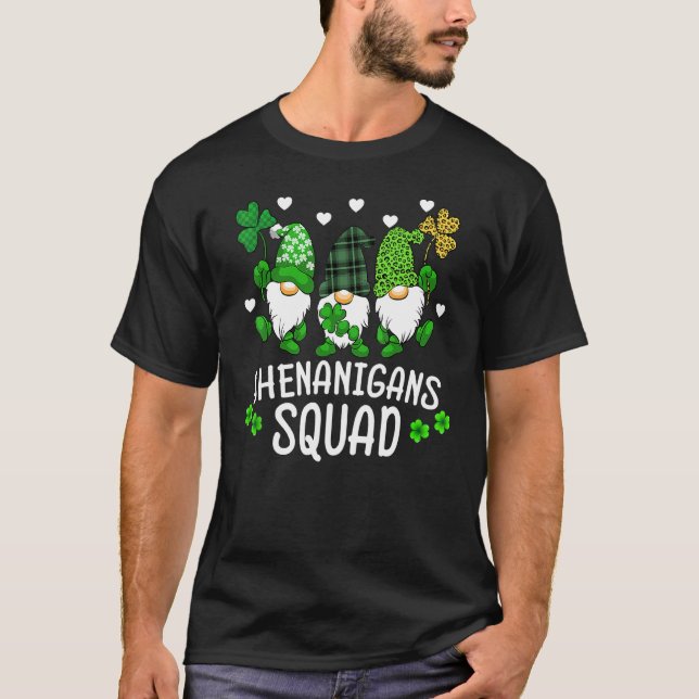 Shenanigans Squad St patricks day Gnomes Grönt Pro T Shirt (Framsida)