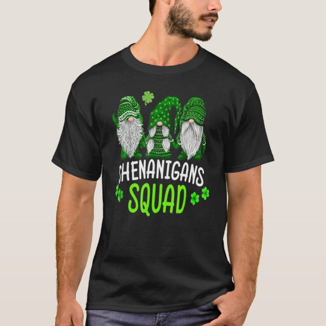Shenanigans Squad St patricks day Gnomes Grönt Pro T Shirt (Framsida)