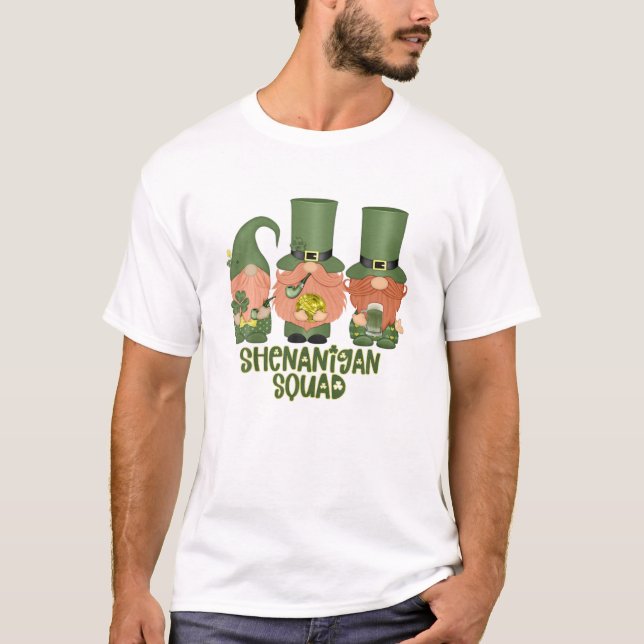 Shenanigans Squad St patricks day Gnomes Grönt Pro T Shirt (Framsida)