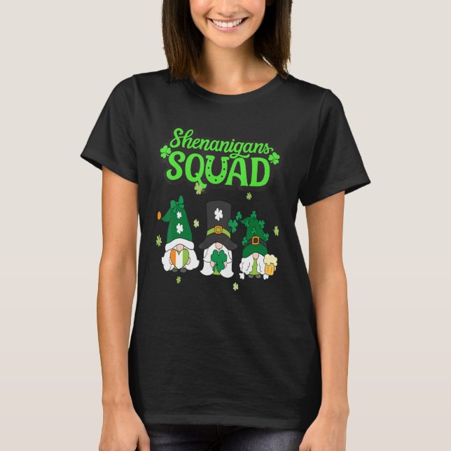 Shenanigans Squad St patricks day Gnomes Grönt Pro T Shirt (Framsida)