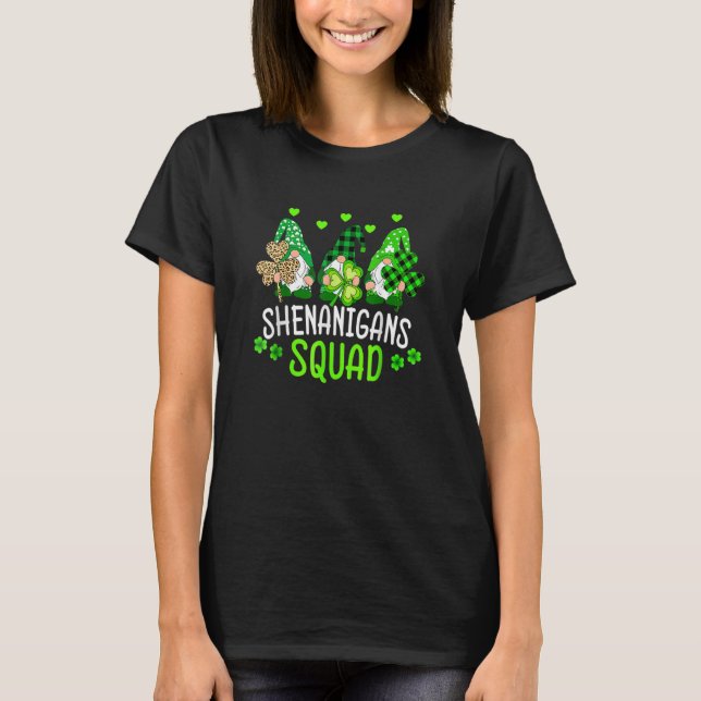 Shenanigans Squad St patricks day Gnomes Grönt Pro T Shirt (Framsida)