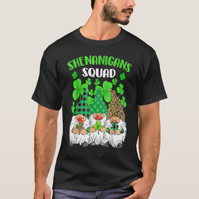 Shenanigans Squad St patricks day Gnomes Grönt Pro T Shirt (Framsida)