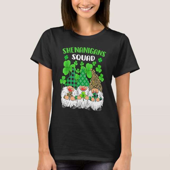 Shenanigans Squad St patricks day Gnomes Grönt Pro T Shirt (Framsida)