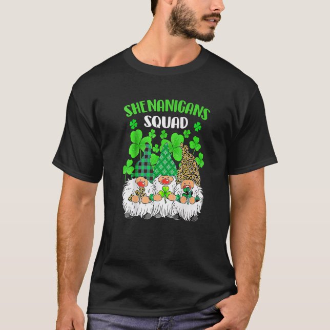 Shenanigans Squad St patricks day Gnomes Grönt Pro T Shirt (Framsida)