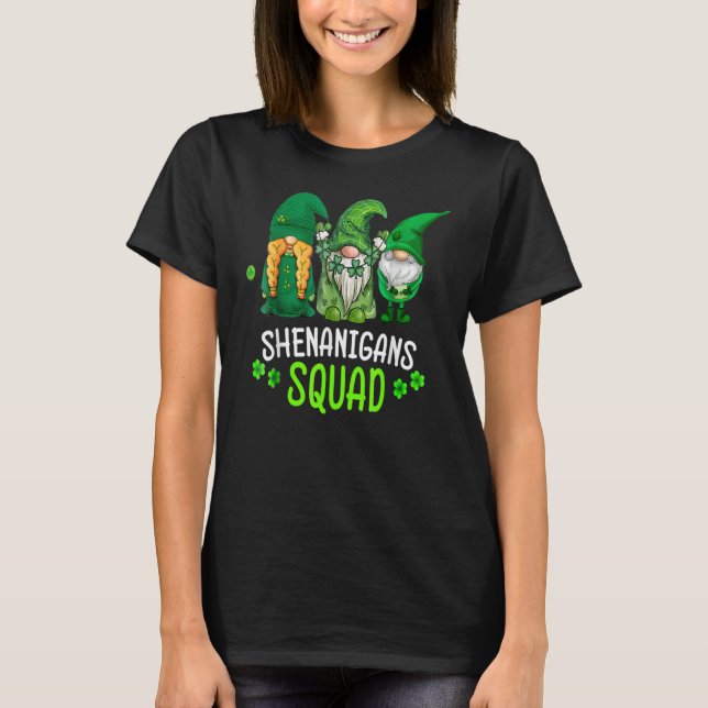 Shenanigans Squad St patricks day Gnomes Grönt Pro T Shirt (Framsida)