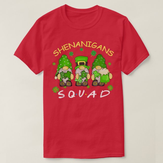 Shenanigans Squad St patrick's day Gnomies Gifts T Shirt (Design framsida)