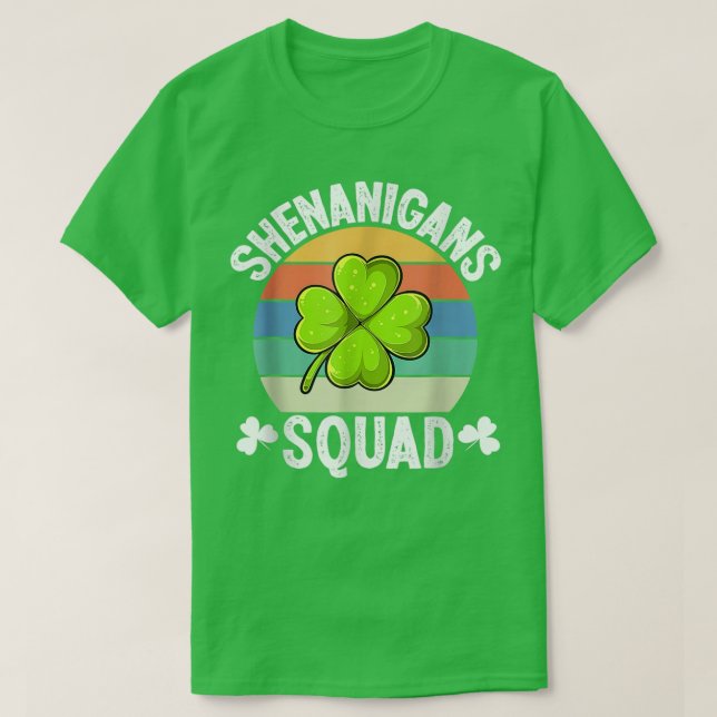 Shenanigans Squad St patrick's day Group Shamrock T Shirt (Design framsida)