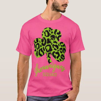Shenanigans Squad St Patrick's Day Leopard Print S T Shirt