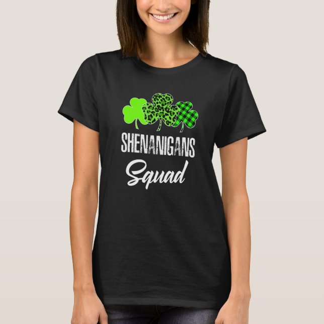 Shenanigans Squad St patrick's day Manar Kvinnor T Shirt (Framsida)