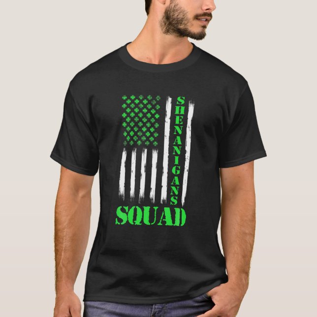 Shenanigans Squad St patrick's day Manar Kvinnor T Shirt (Framsida)