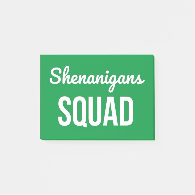 Shenanigans Squad St patrick's day Post-it Block (Framsida)