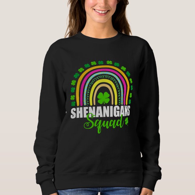 Shenanigans Squad St Patrick's Day Rainbow Lucky S T Shirt (Framsida)