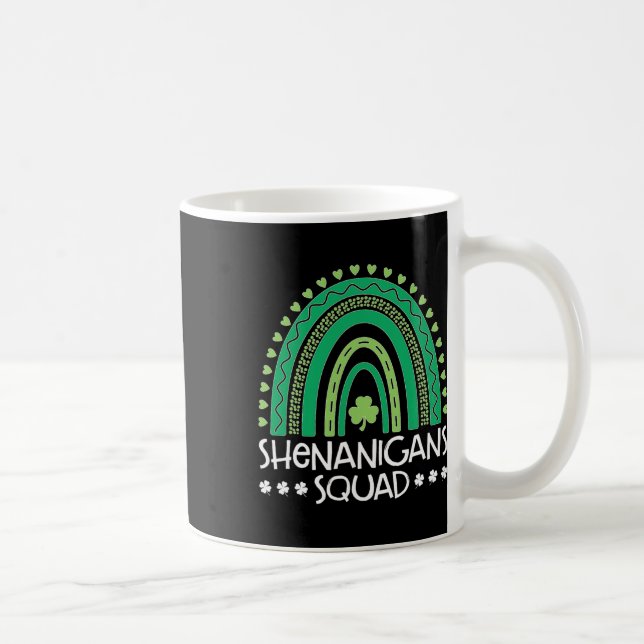 Shenanigans Squad St patrick's day Rainbow Shamroc Kaffemugg (Höger)