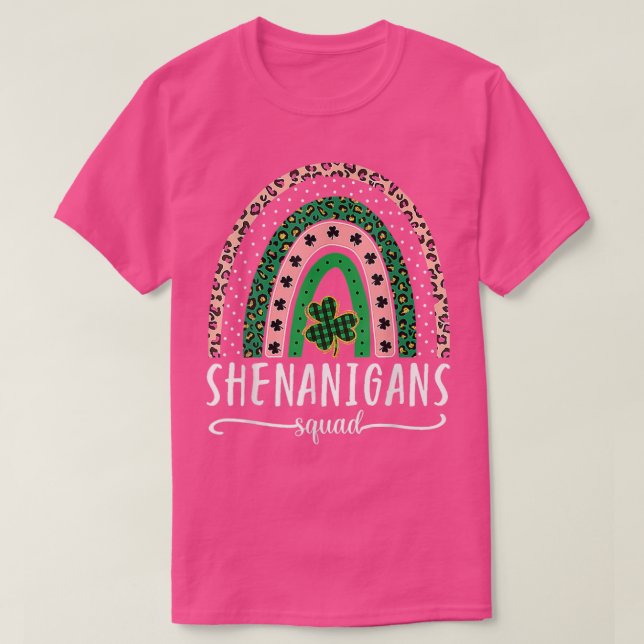 Shenanigans Squad St patrick's day Rainbow Shamroc T Shirt (Design framsida)
