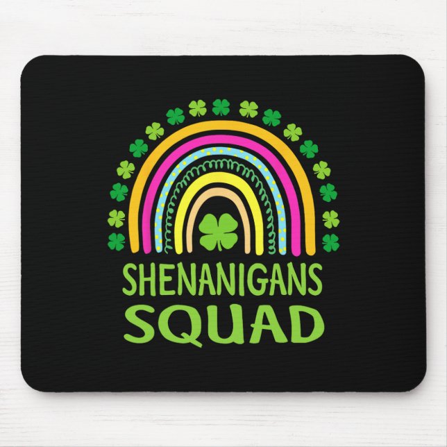 Shenanigans Squad St Patrick's Day Regnbåge Shamro Musmatta (Framsidan)