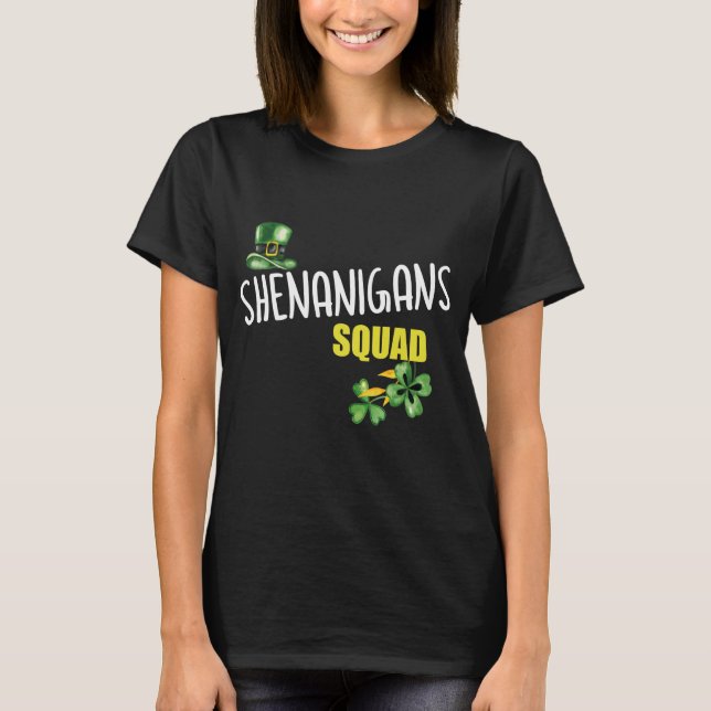 Shenanigans Squad, St Patricks Day Team T Shirt (Framsida)