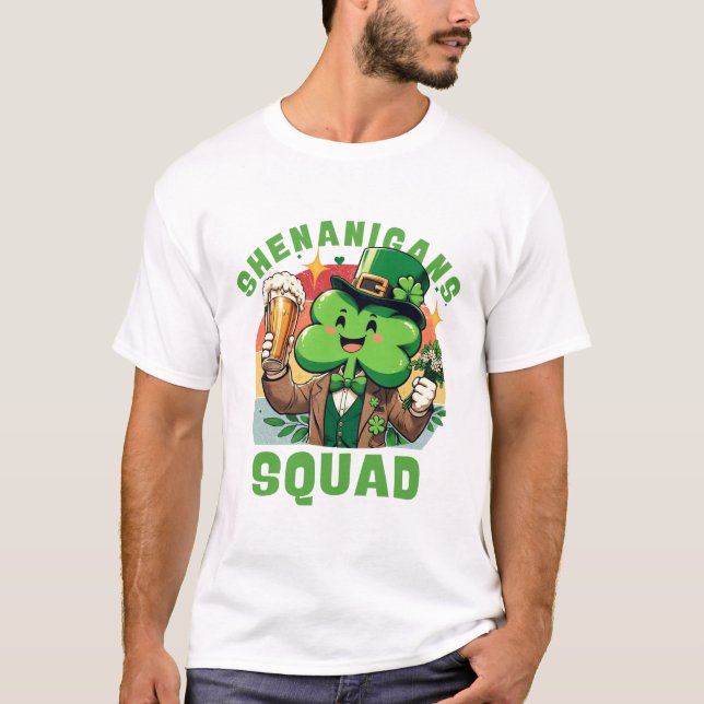 Shenanigans-squadet (Sankt Patrick) T Shirt (Framsida)