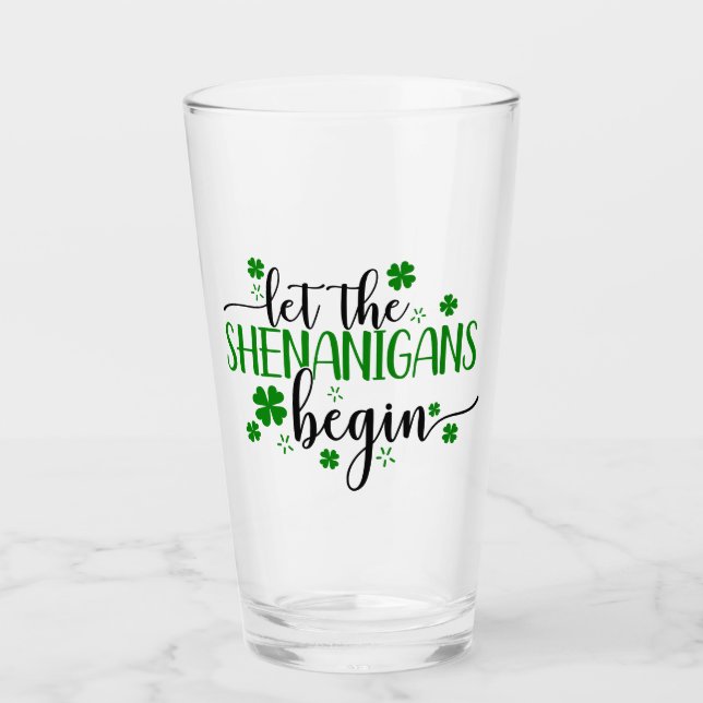 Shenanigans St patricks day Drinking Glaskopp (Framsida)