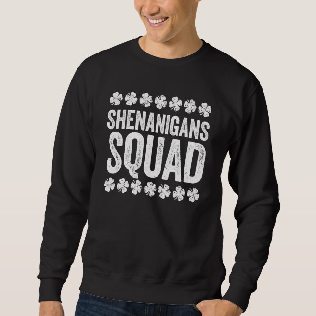 Shenanigans-stall T-shirt St. Patricks dag Lång Ärmad Tröja (Framsida)