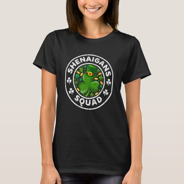 Shenanigans-styrkan Roligt St. Patricks dag-matcha T Shirt (Framsida)