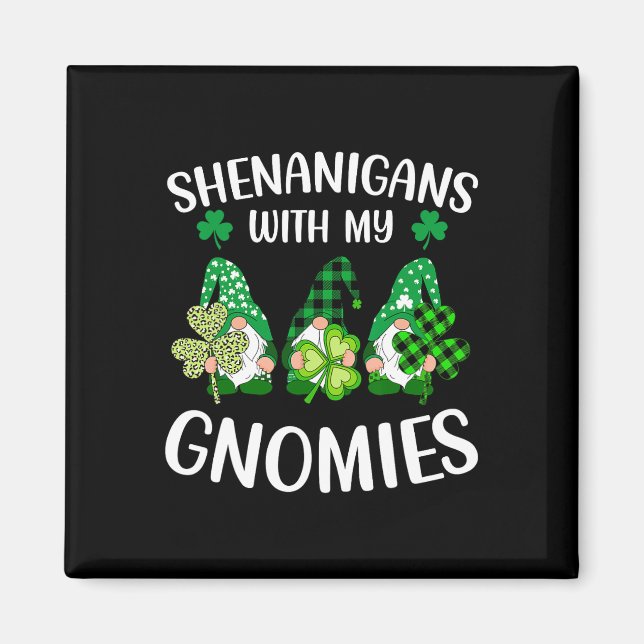 Shenanigans with my Gnomies Shamrock St Patrick's Magnet (Framsidan)