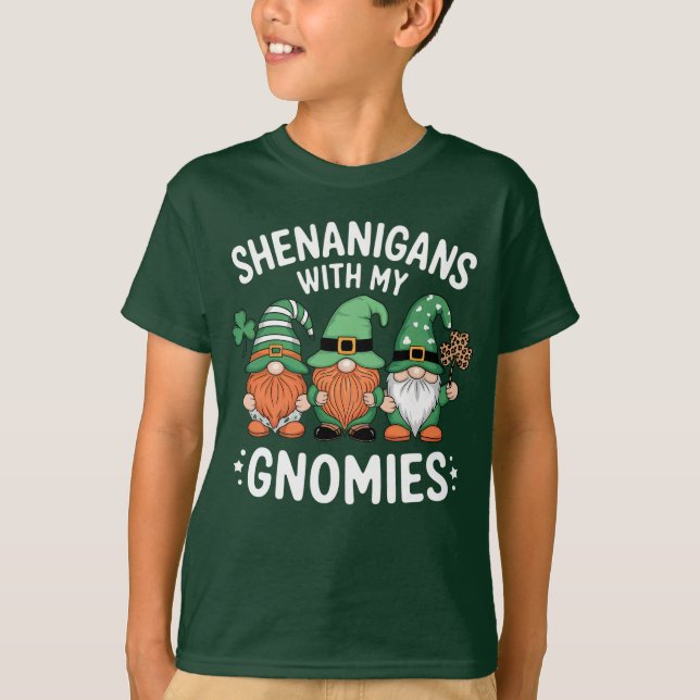 Shenanigans with My Gnomies St patrick's day Irish T Shirt (Framsida)
