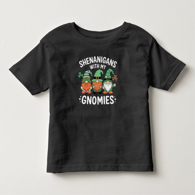Shenanigans with My Gnomies St patrick's day Irish T Shirt (Framsida)