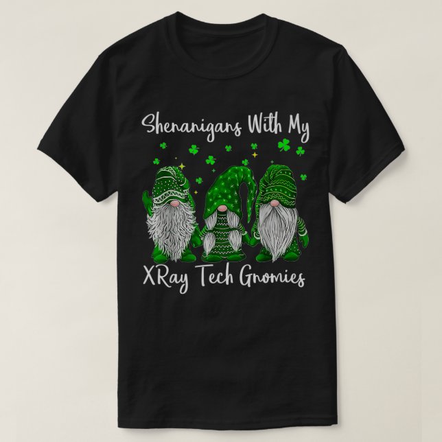 Shenanigans With My Gnomies St Patrick'S Day XRay  T Shirt (Design framsida)