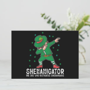 Shenanigator Dabbing St Patrick's Day Shenanigans Inbjudningar