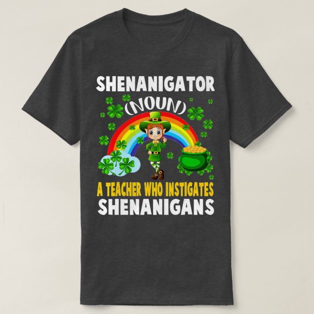 Shenanigator Definition Teacher som anstiftar henn T Shirt (Design framsida)