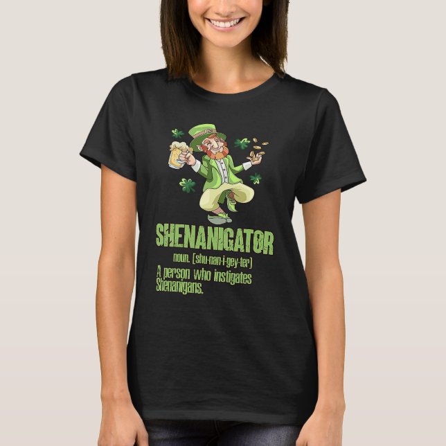 Shenanigator  Llama Be Irish Llamas  Girls Women T Shirt (Framsida)