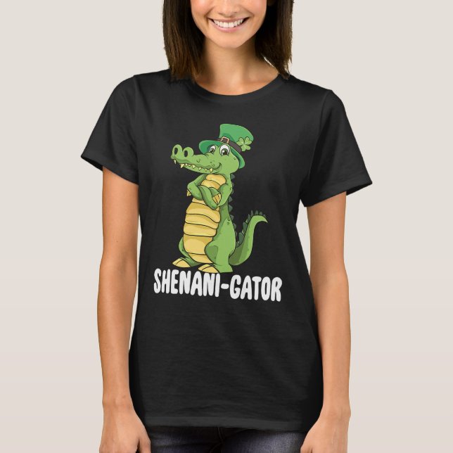 Shenanigator Saint patrick Day Irish Alligator Hon T Shirt (Framsida)