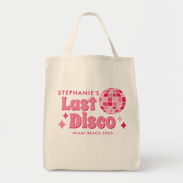 Shenigansskjortor med disco-tema för bachelorette tygkasse (Framsidan)