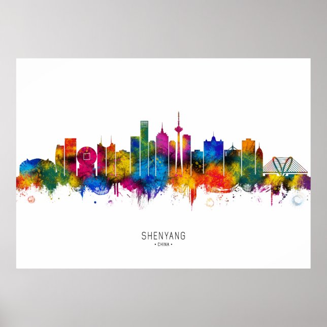 Shenyang China Skyline Poster (Framsidan)