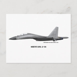 Shenyang J-16 Vykort